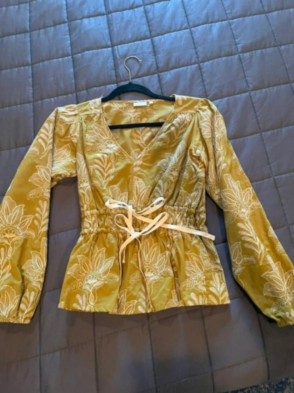 Spartina top with white stitching